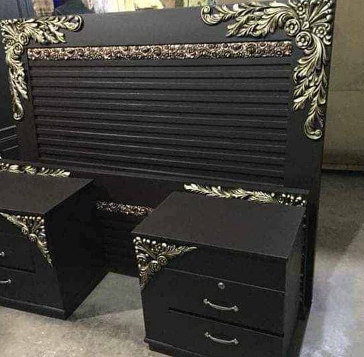 Double bed / bed set / Side Tables / Dressing Tables / poshish bed set 9