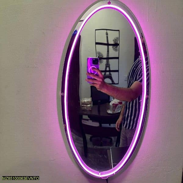 Pink neon acrylic mirror for room 2