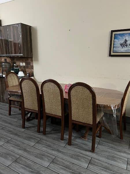 6 chairs and table wooden 1