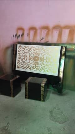 double bed/bed dressing/sheshm bed/showcase/almari/sold bed