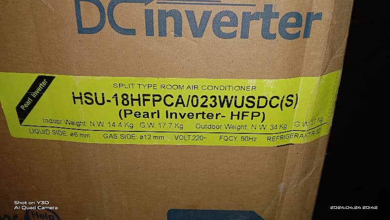 Hair AC 1.5 Ton DC Inverter Pearl Series 4