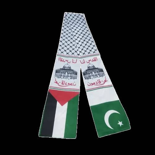 Digital Flag / Hard Finish Flag & Golden pole & Palestine flag & Scarf 8