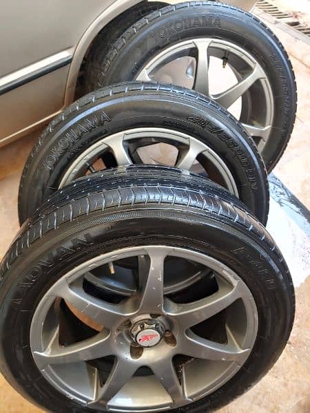 16 inch alloys and tyres (yokohama) in good condition 9