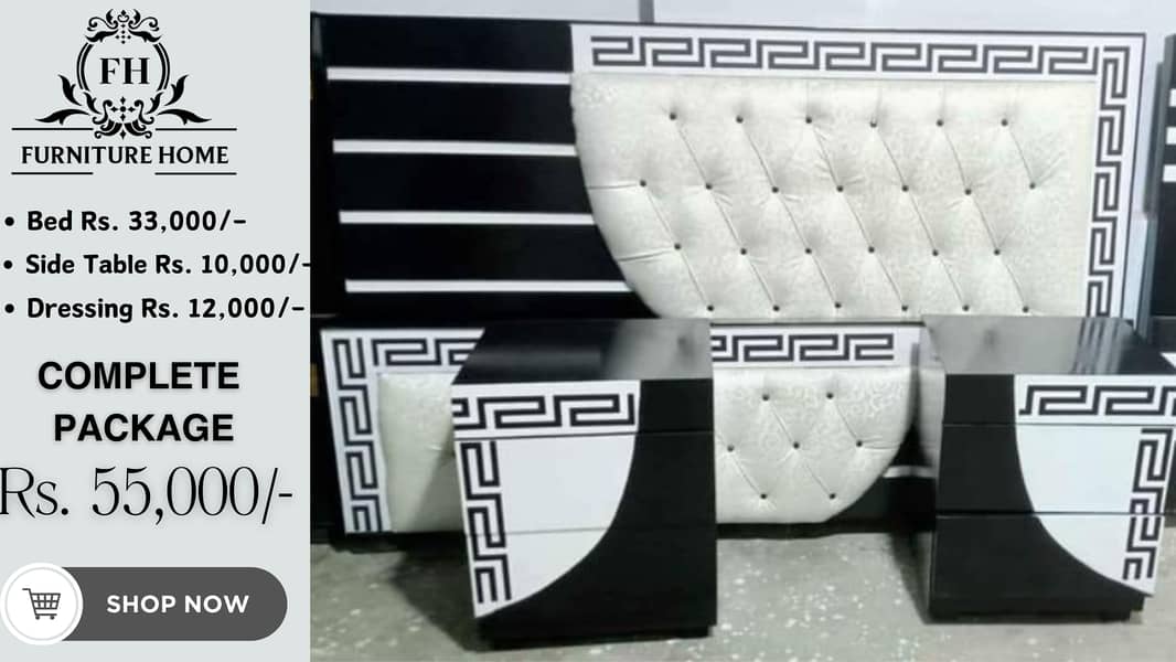 poshish bed set/wooden bed/bed set/luxury bed/king size bed/double bed 1