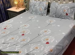 3 pcs Cotton printed Double Bedsheets