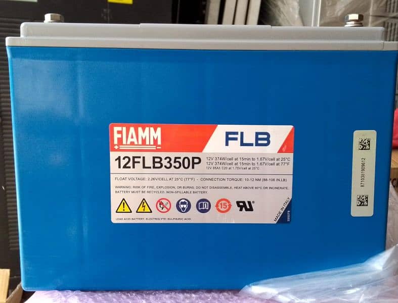 DRY BATTERY AVAILABLE FIAMM 12V95Ah 1