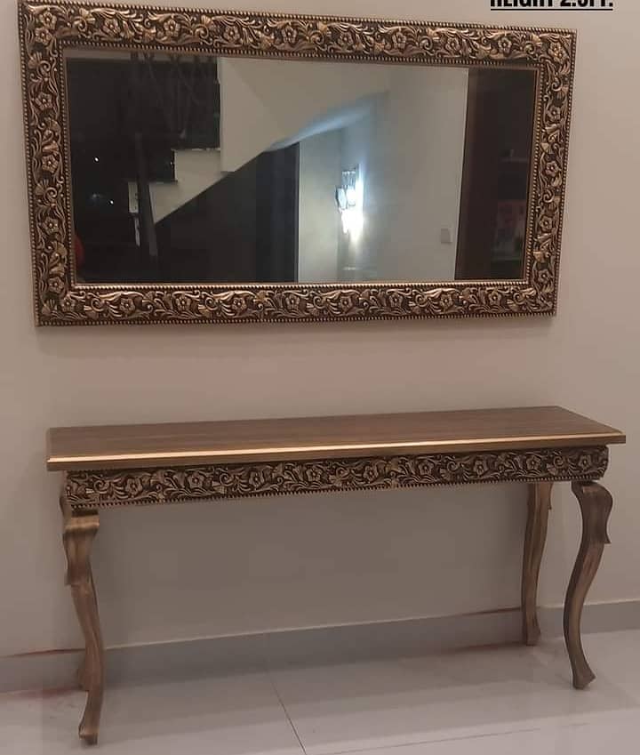 console with mirror / Console / Wooden console Table 7
