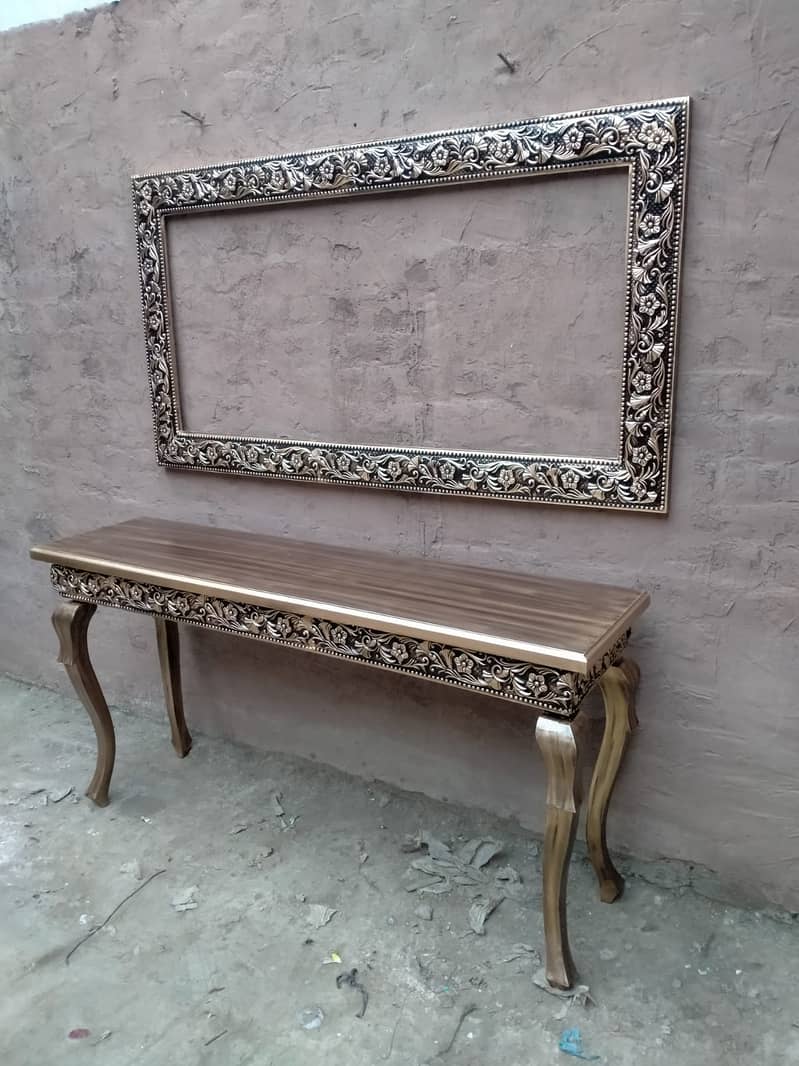 console with mirror / Console / Wooden console Table 10
