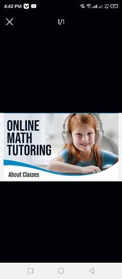 online tution available for 3to 12 female teacher (MSc Mathematics)
