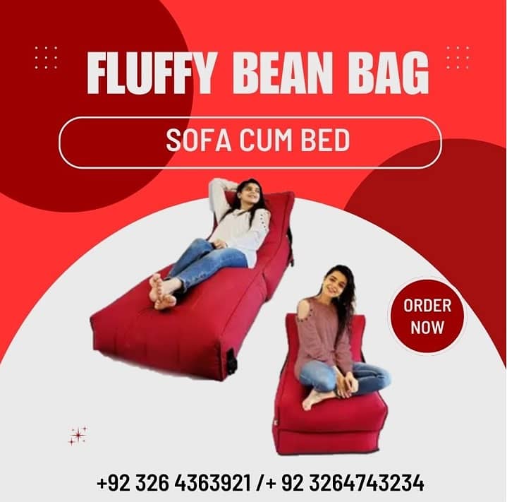 bean bag chair/ bean bag sofa cum bed/ bean bag 1