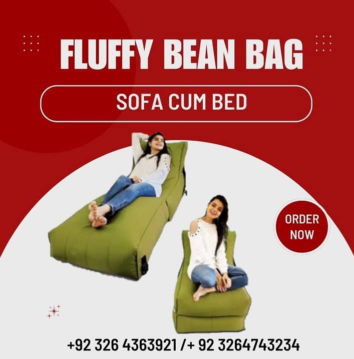 bean bag chair/ bean bag sofa cum bed/ bean bag 2