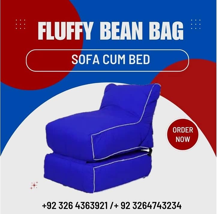 bean bag chair/ bean bag sofa cum bed/ bean bag 6