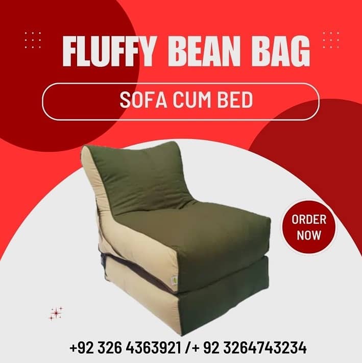 bean bag chair/ bean bag sofa cum bed/ bean bag 7