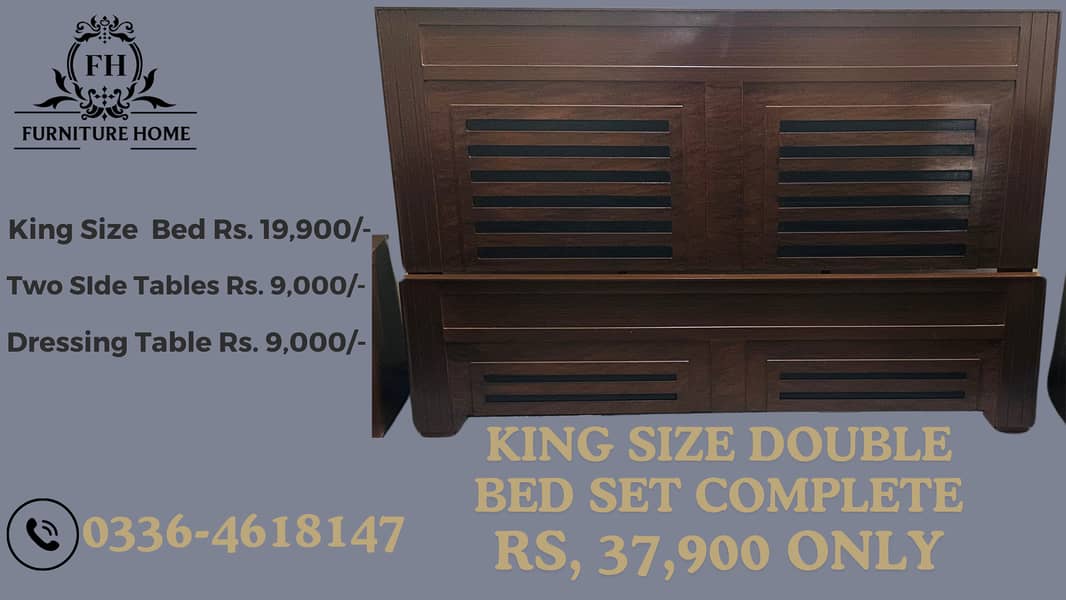 luxury bed/bedset/kingsize double bed/wooden bedset /dressing table 1