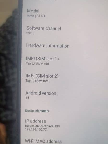 Motorola G84.5G. 12ram256memrey 9