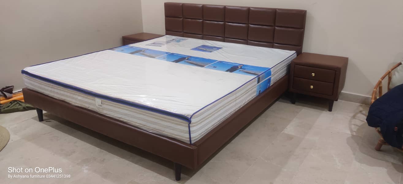 designer double bed availble with 7 years warranty 0344one25one398 2