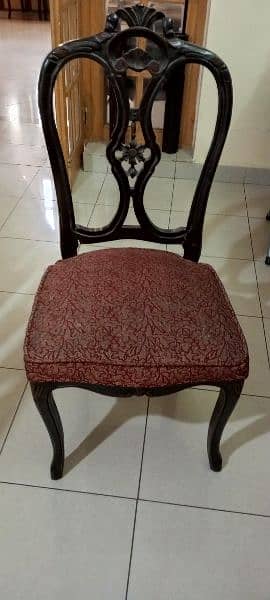 chiniyoti 6chair wooden with glass top 2