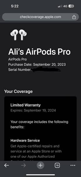 Original Apple AirPods Pro 2 in Warranty 0