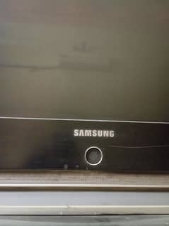 Samsung tv with glass trolley
