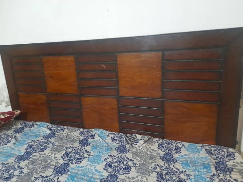 wooden bed with mattress 6