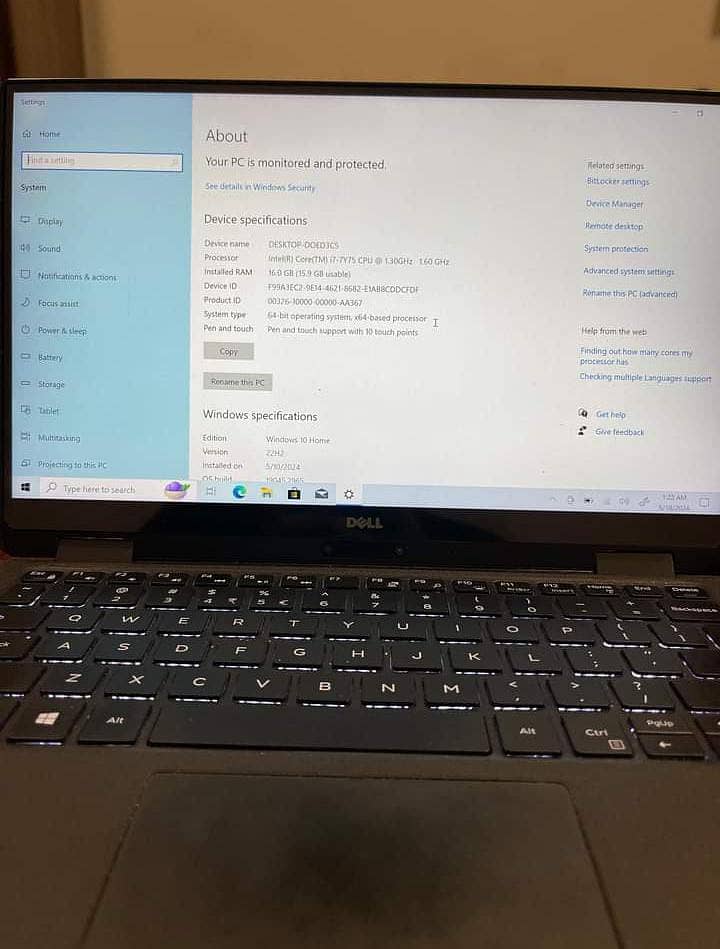 Dell XPS 13  (9365) - Touch Screen 1