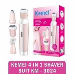 Kemei 4-In-1 Rechargeable Hair Remover Shaver Suit KM-3024