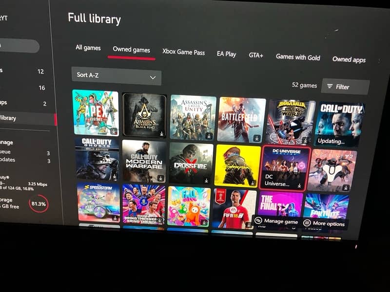 Xbox one 1tb sealed With installed games 7