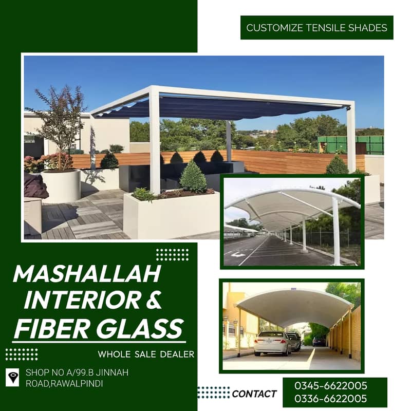 fiber shades / fiberglass shades / fiber glass shade / parking shade 0
