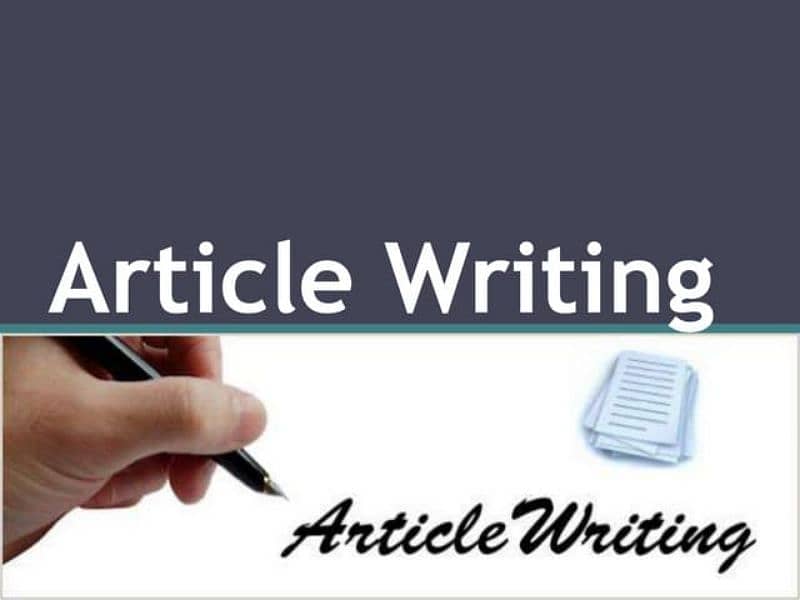 Article Writing & Teaching Article Writing. 1