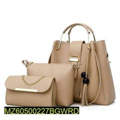 Women's leather shoulder bag and clutch