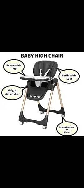 4-in-1 Convertible Baby High Chair | Booster | Toddler stool | Chair 0