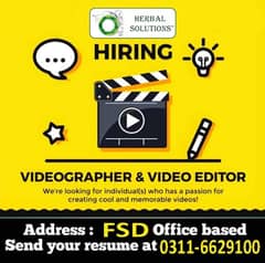 Video Shooting services required
