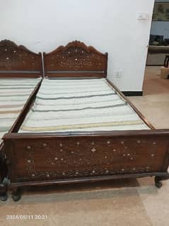 Single Beds - Wood - 2 Pcs