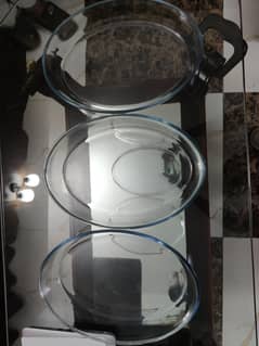 BORCAM Large Glass Dishes