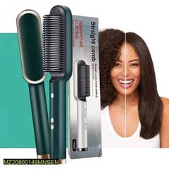 Hair straightener and curler comb