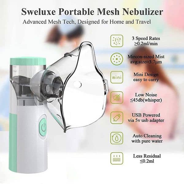 Portable Medical Silent Mesh Nebulizer 9
