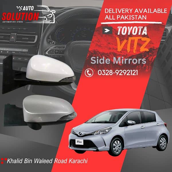 Toyota Vitz 2014-16 / Toyota Aqua / Corolla Xli Gli Side Mirrors 0