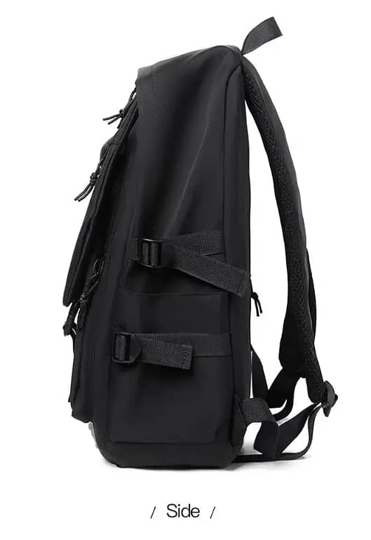 One 15 Inch Polyester Waterproof Solid Color Simple Men's Backpack 3
