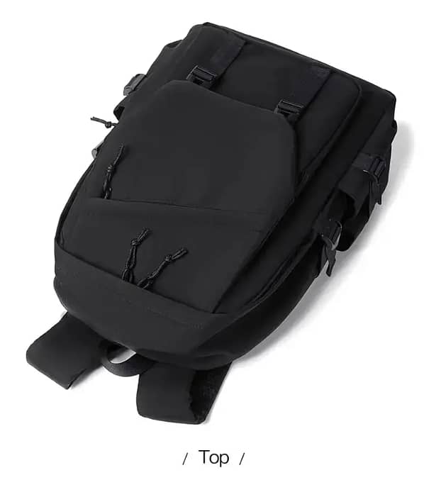 One 15 Inch Polyester Waterproof Solid Color Simple Men's Backpack 5