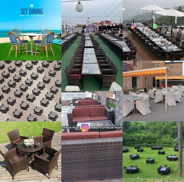 restaurant outdoor Garden Rooftop seating Dinning chair and sofa set 0