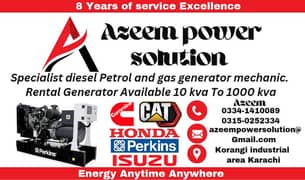 all types diesel petrol gas generator mechanic available