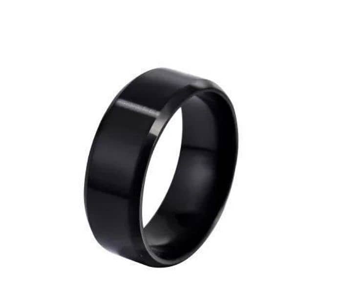 Black titanium ring for men 1