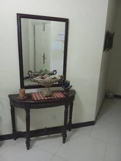 two mirror with console table