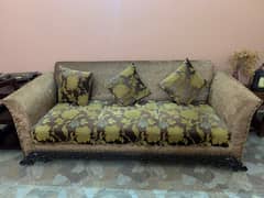 Wooden Sofa set with Diamond foam cushion seats