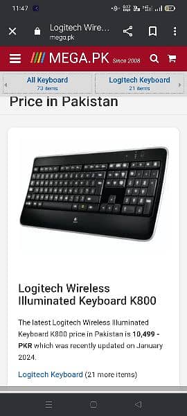 Logitech wireless backlight keyboard K800 and Mouse705 5