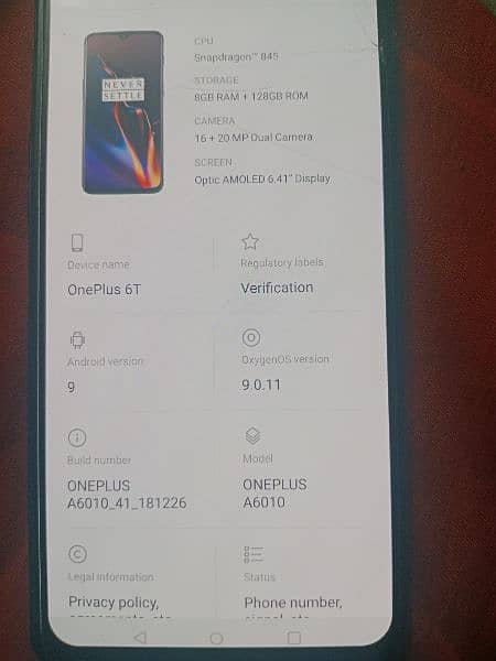 One plus 6t 10/10 condition with wrapcharger 3