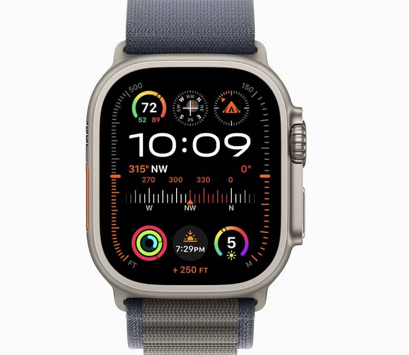 Apple Watch Ultra 2 GPS + Cellular, 49mm Titanium Case with Blue Alpin 1