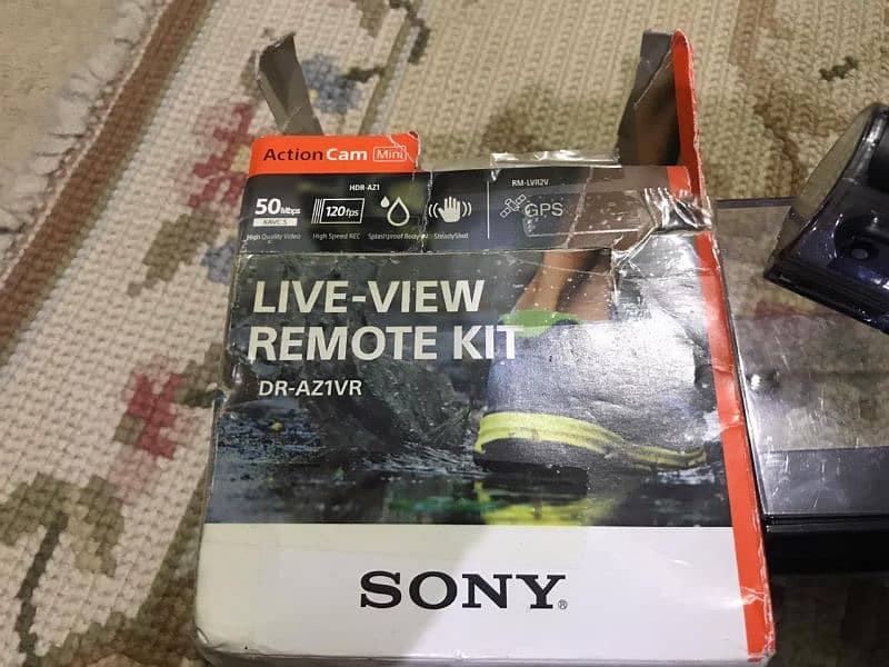 Sony action camera HDR-AZ1VR with all accessories water prove kit 2