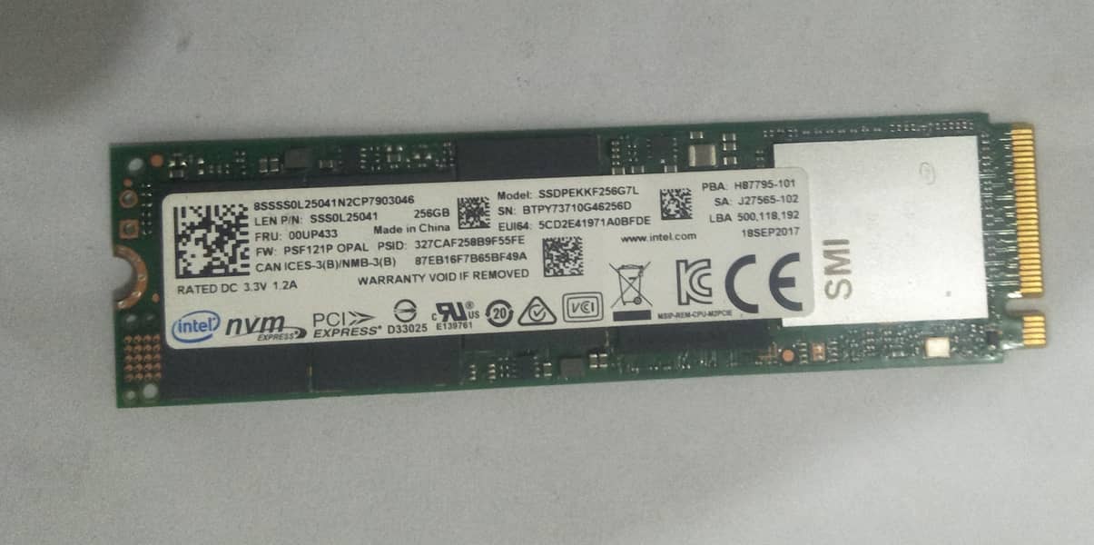 intel 256 gb Nvme Card | Nvme 256 GB SSD 100% ok 0