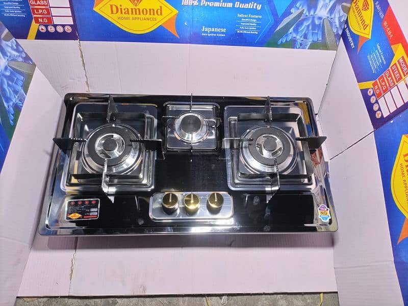 k itchen gas stove  Auto Ignition (Japanese Technolagy)
 LPG OR NG GAS 6